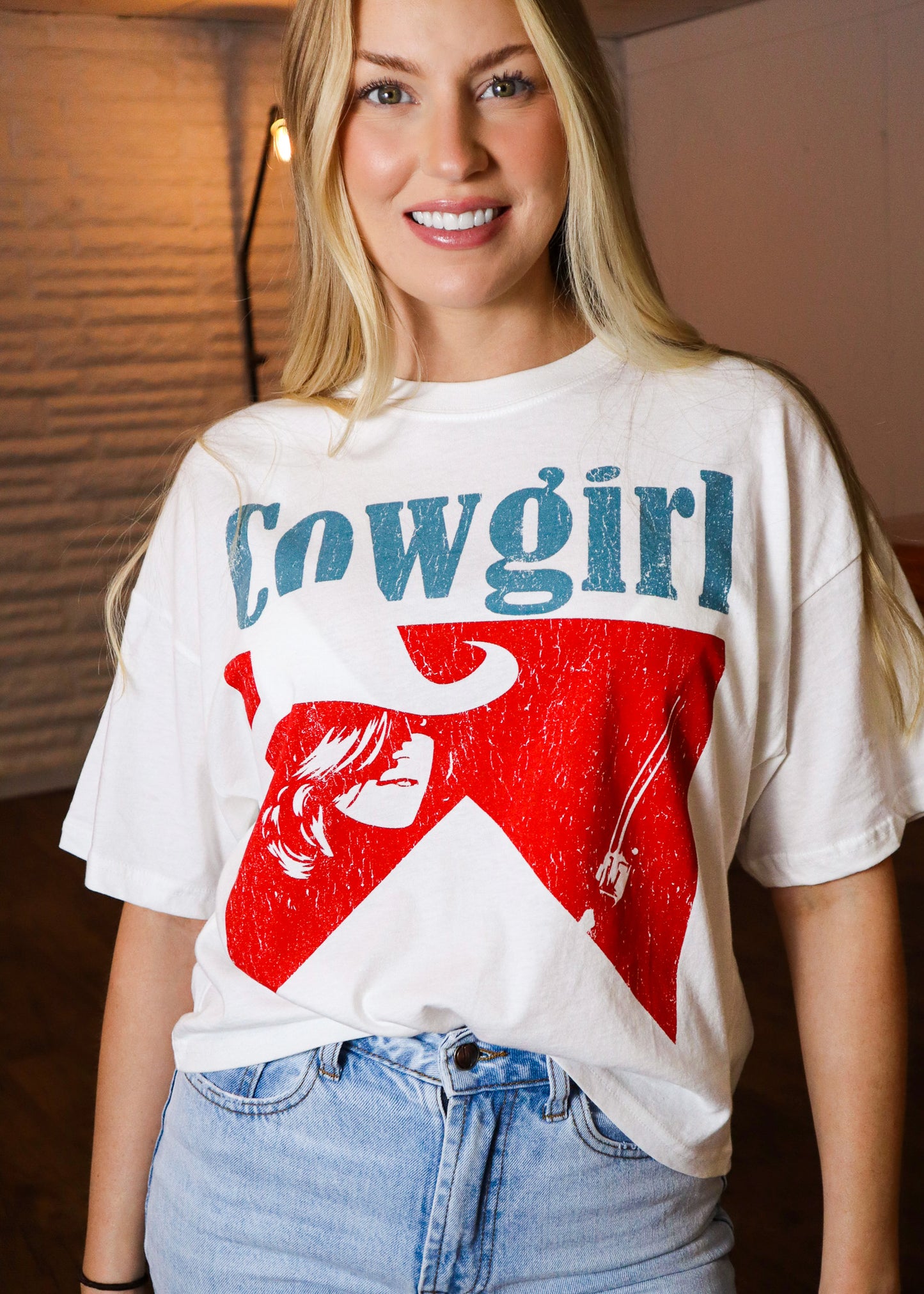Western Cowgirl Graphic Tee - White