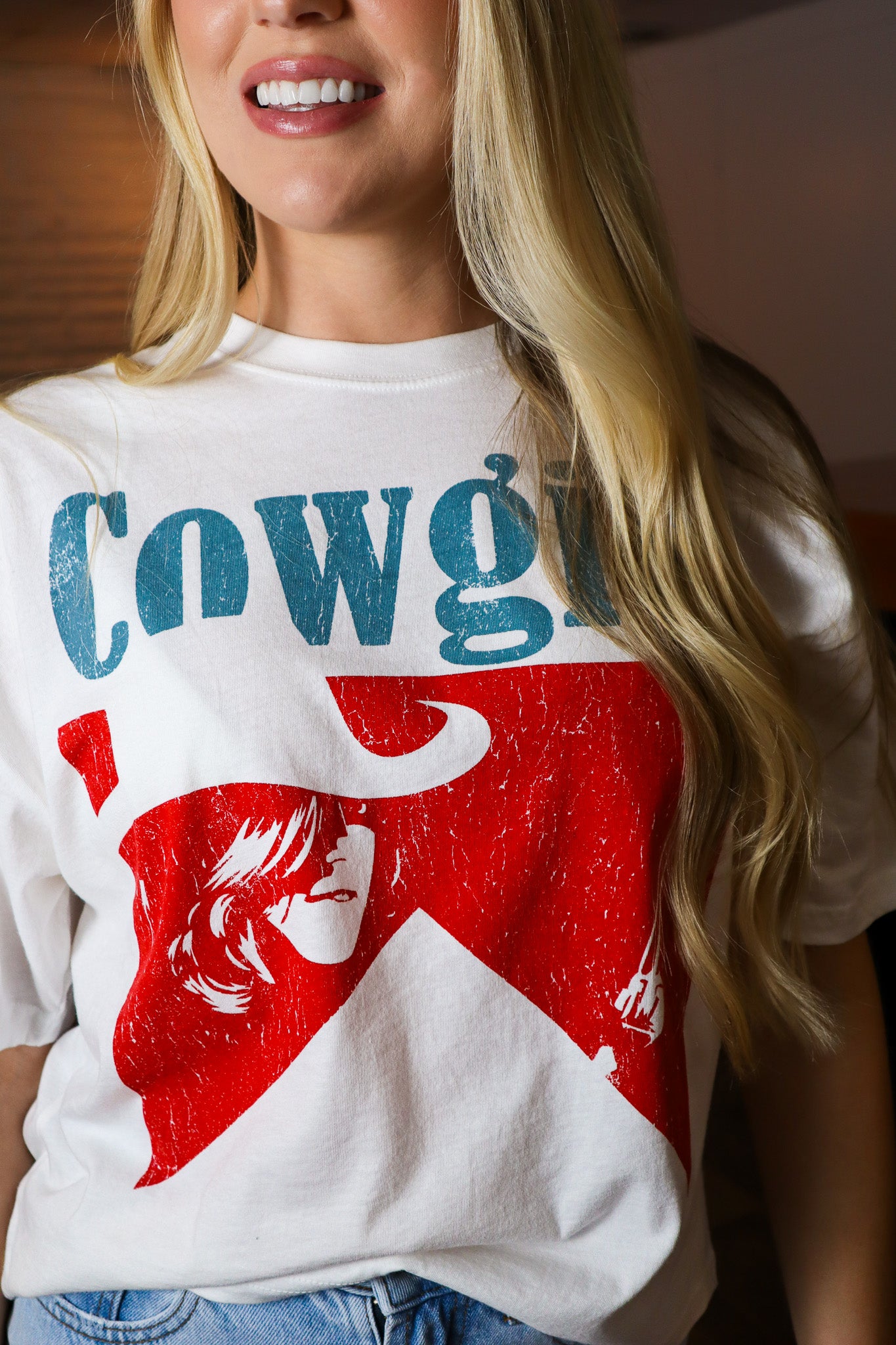 Western Cowgirl Graphic Tee - White