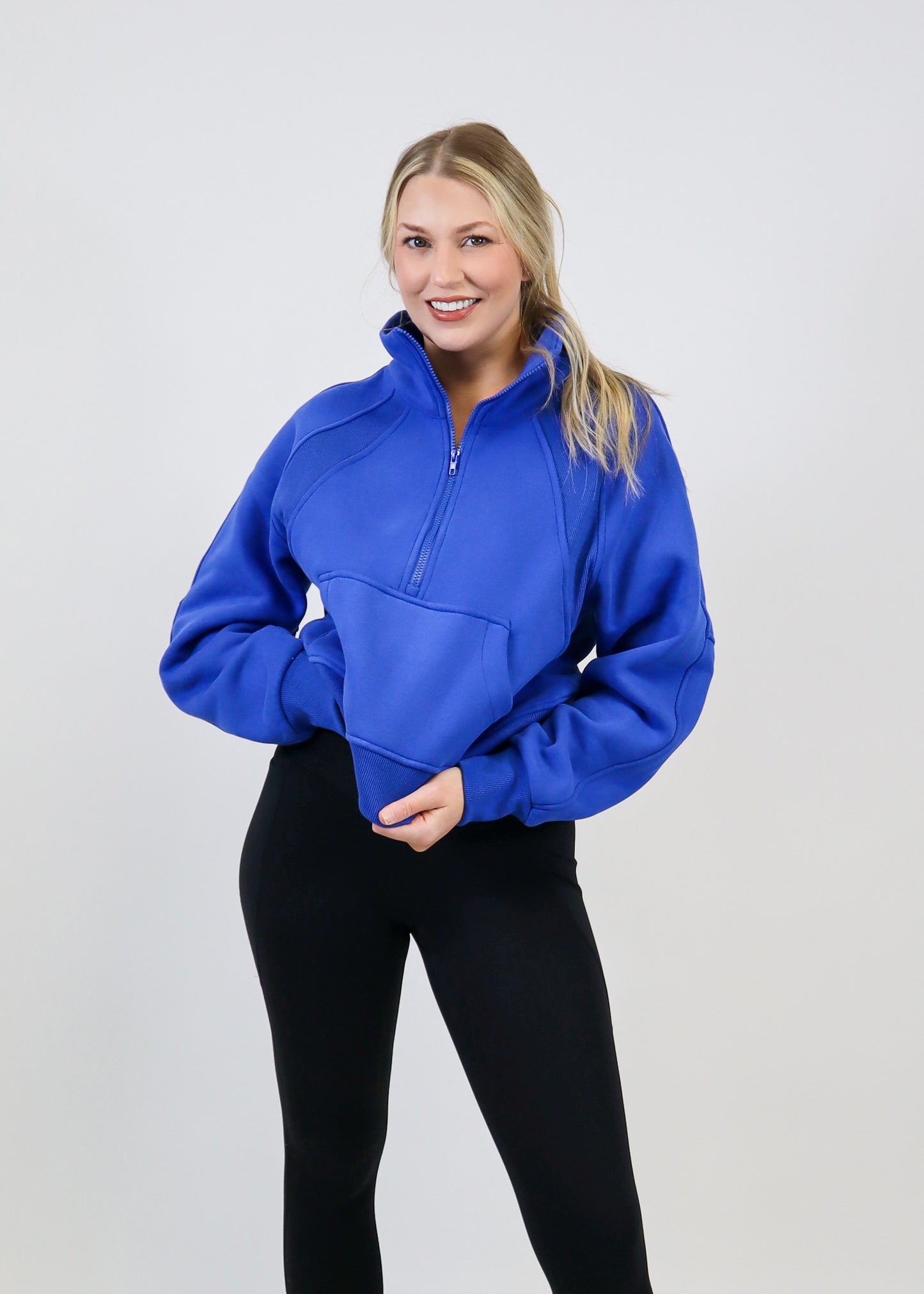 Desi Half Zip Pullover Cobalt