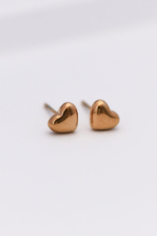 Dainty Heart Stud Earrings