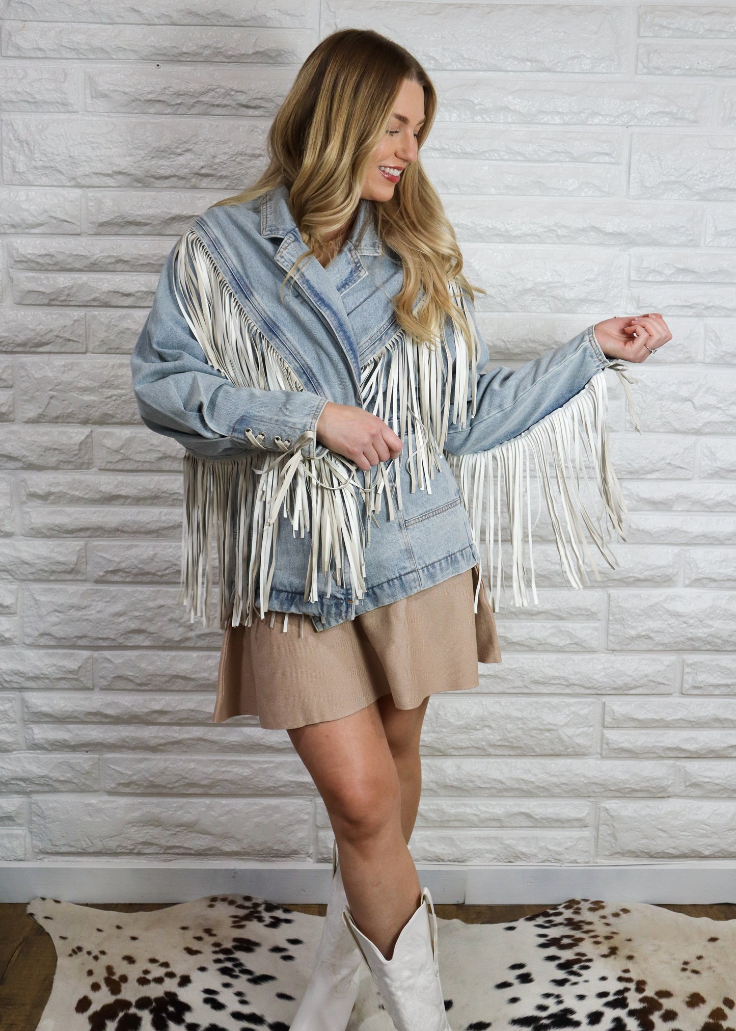 Justine Fringe Denim Jacket
