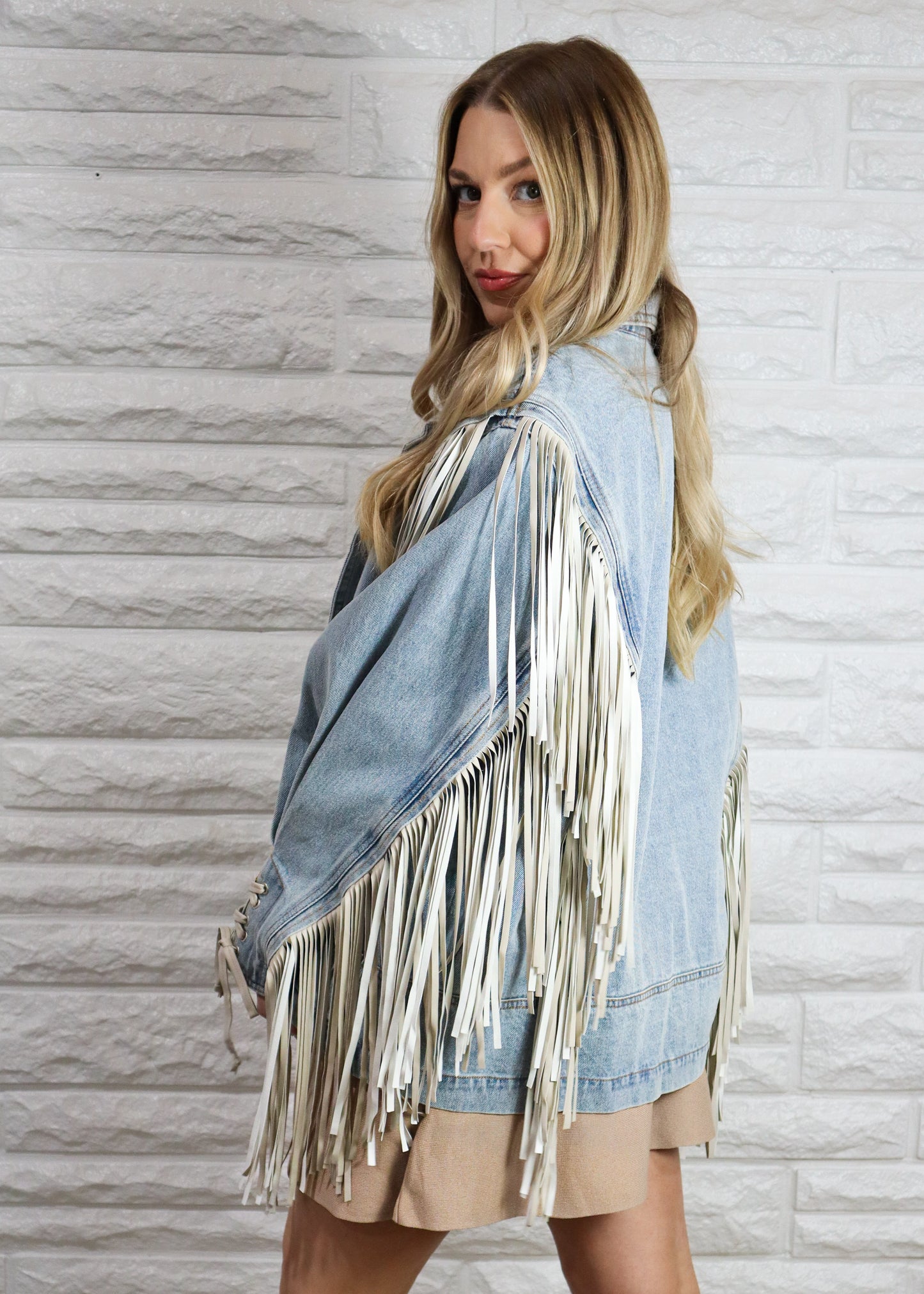 Justine Fringe Denim Jacket