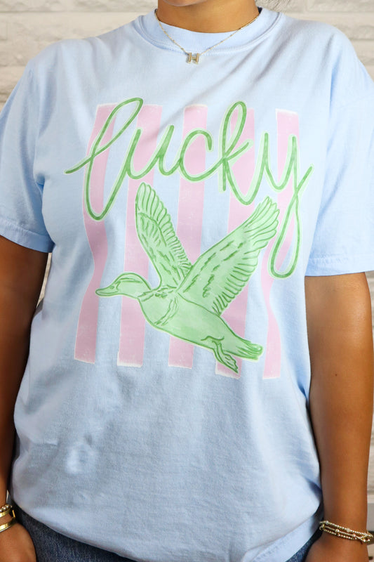 Lucky Duck Tee - Blue