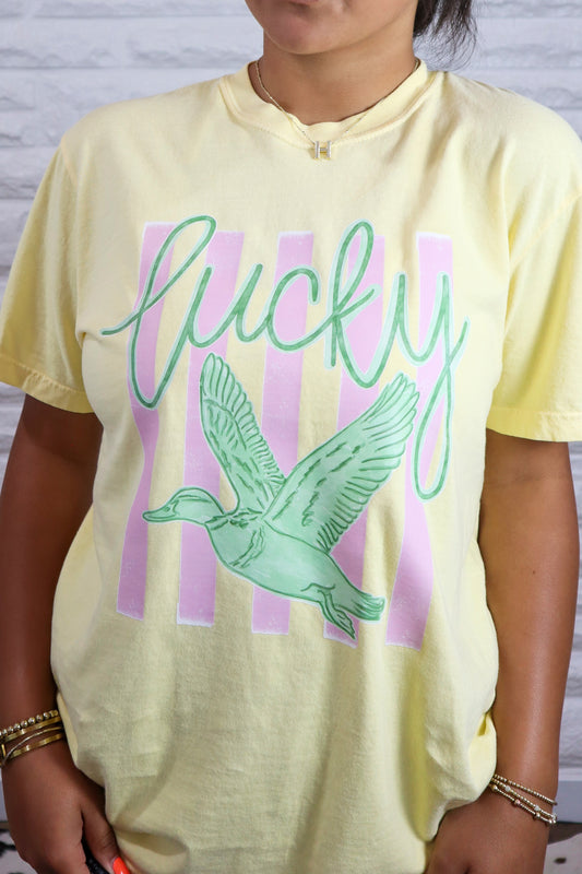 Lucky Duck Tee - Yellow