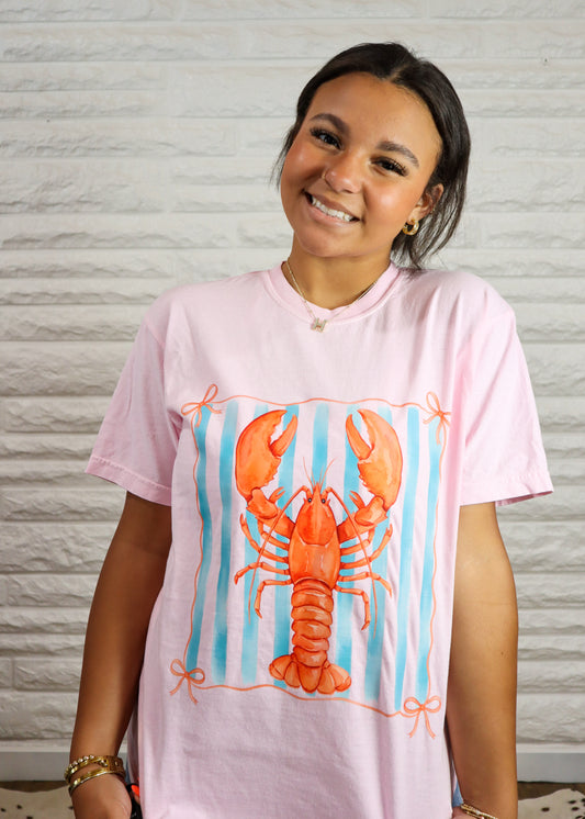 Pink Tide Lobster Tee