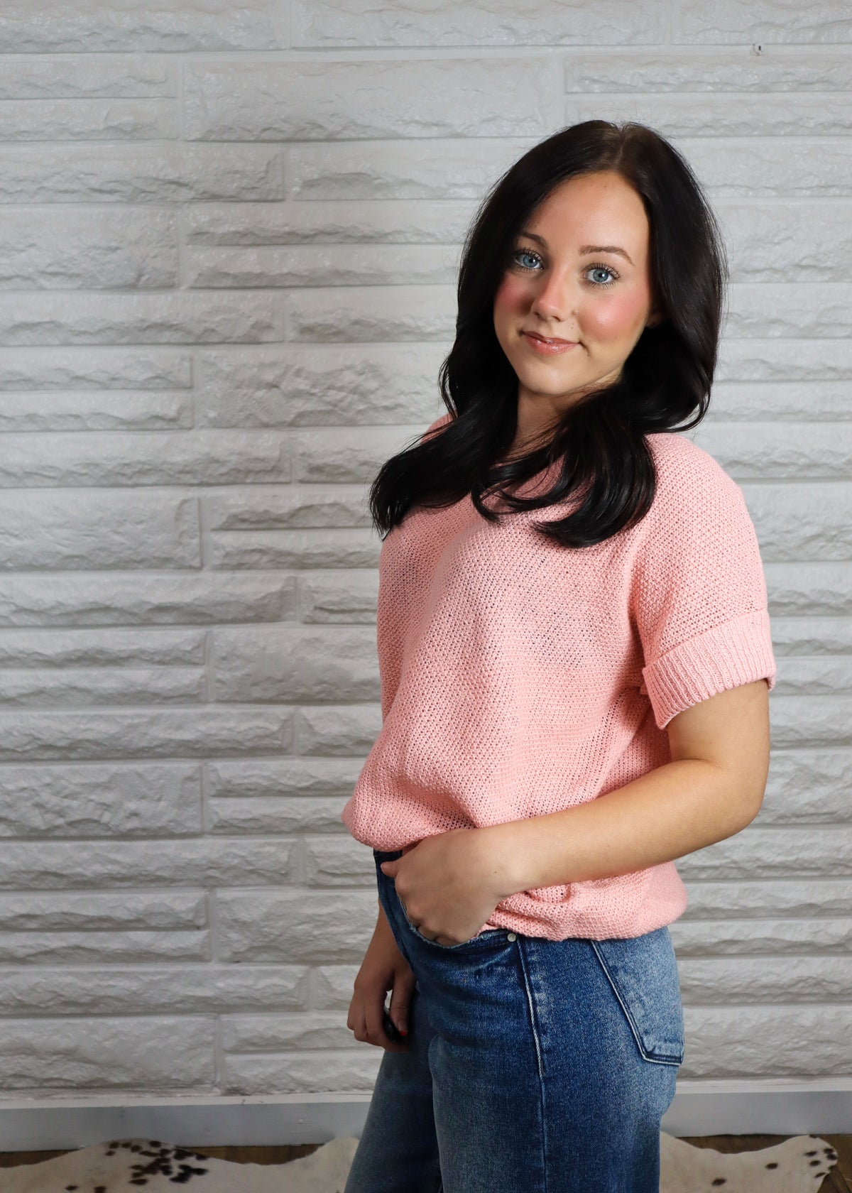 Easy Days Cuff Sleeve Top - Pink