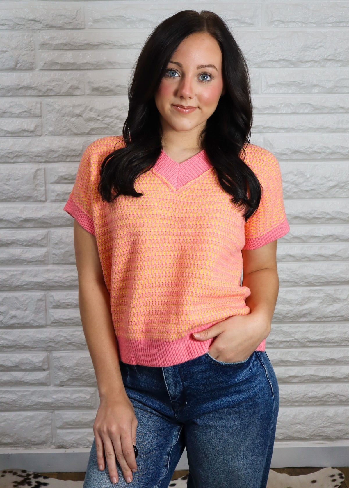 Pink Poppy Sweater Vest