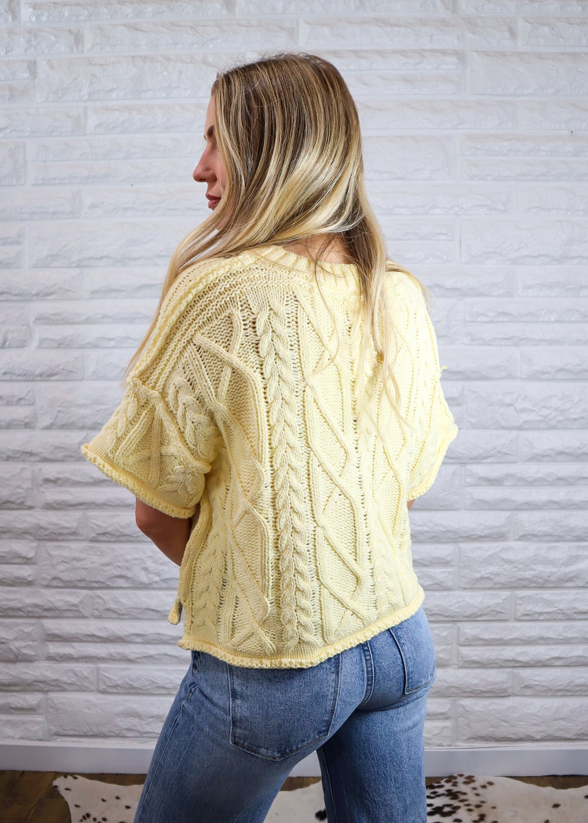 Maison Cable Knit Sweater Top