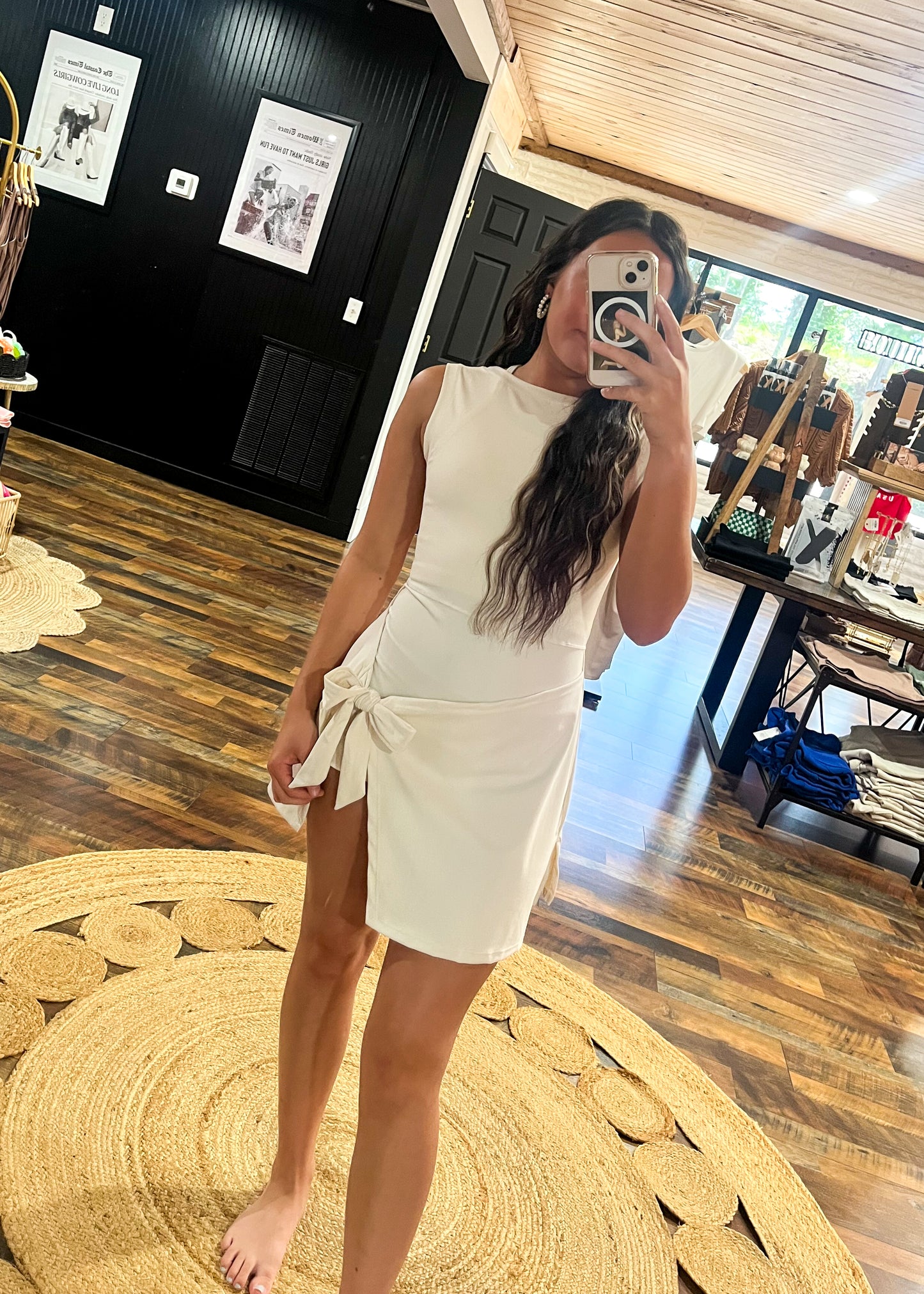 Madeline Wrap Tie Front Romper - Cream