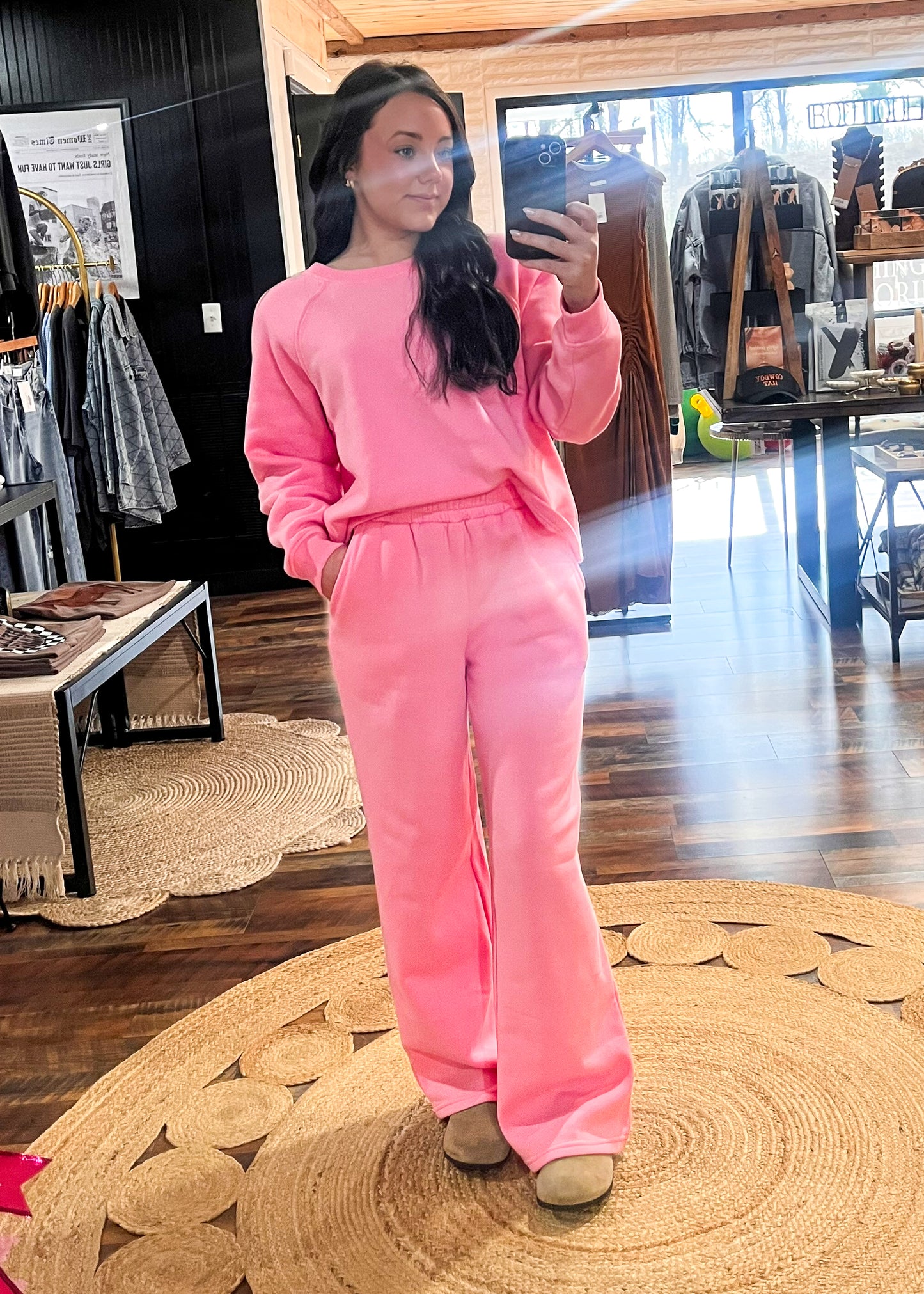 Fireside Fleece Set - Pink