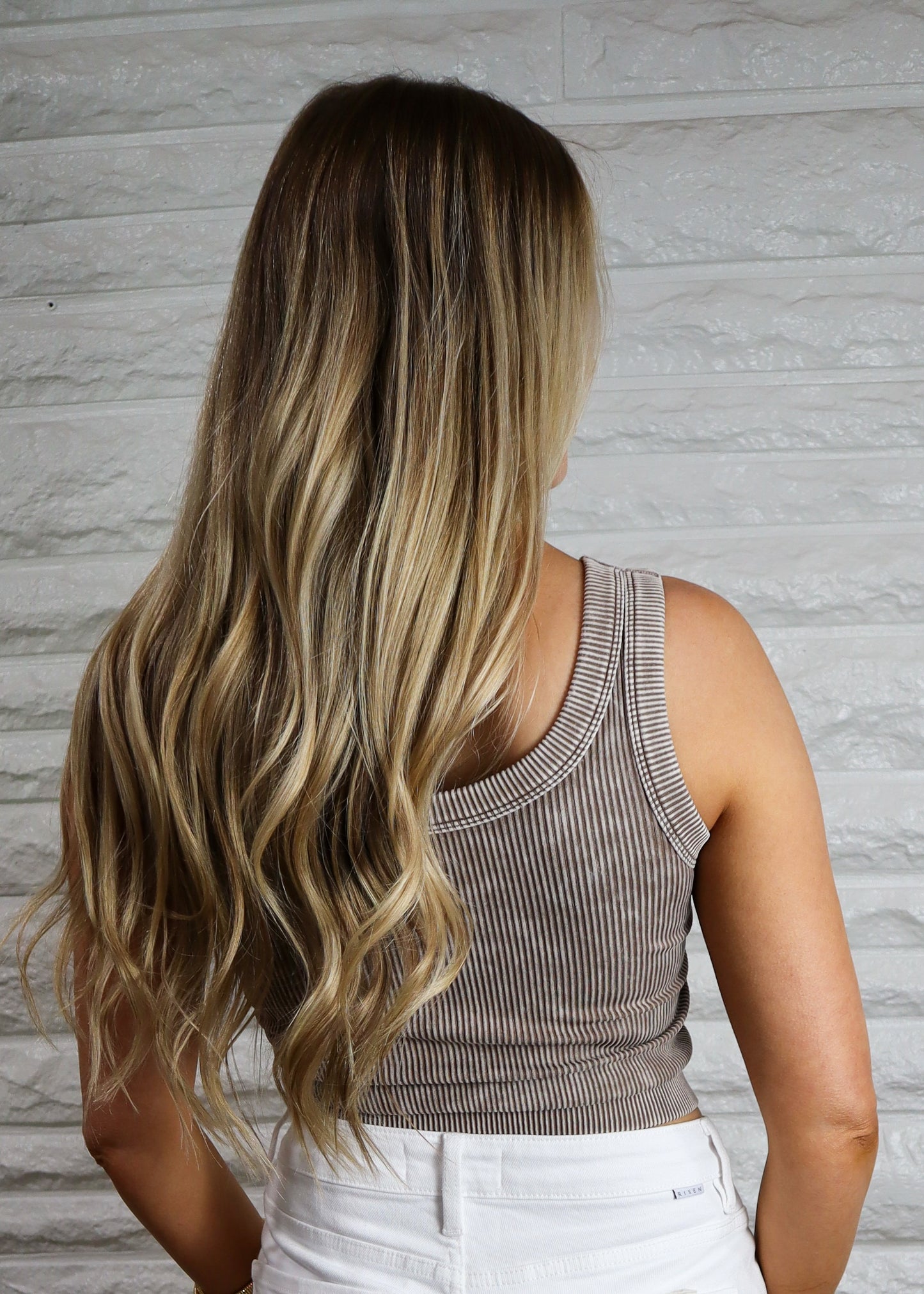 Who's Who Ribbed Tank - Mocha