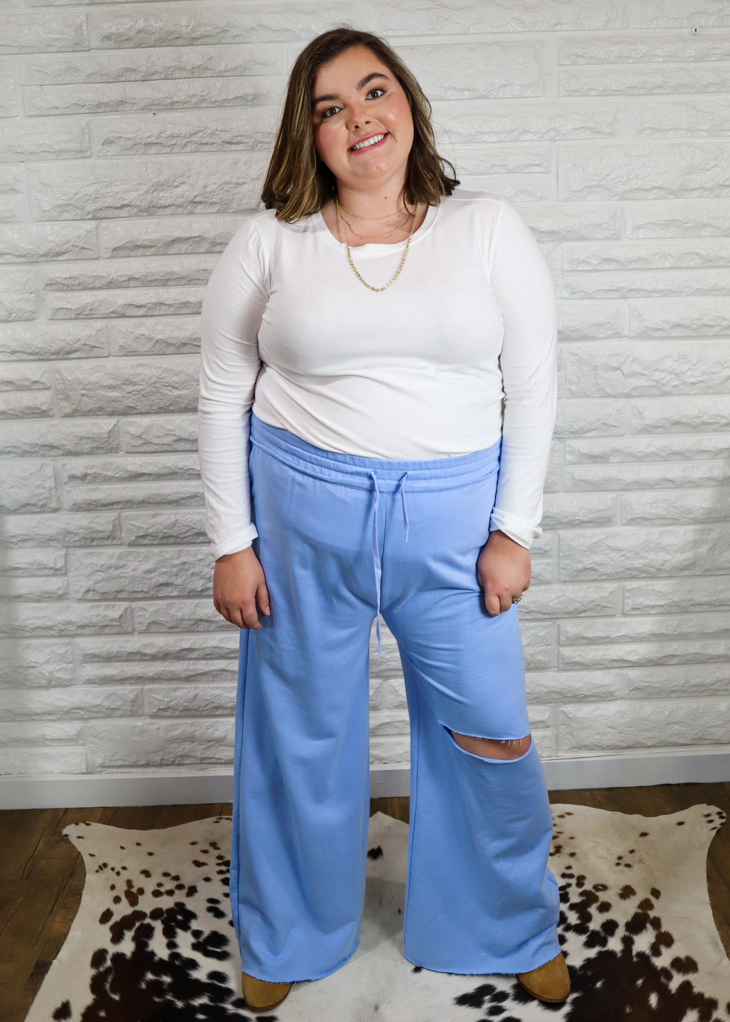 Kerrigan French Terry Lounge Pants - Blue