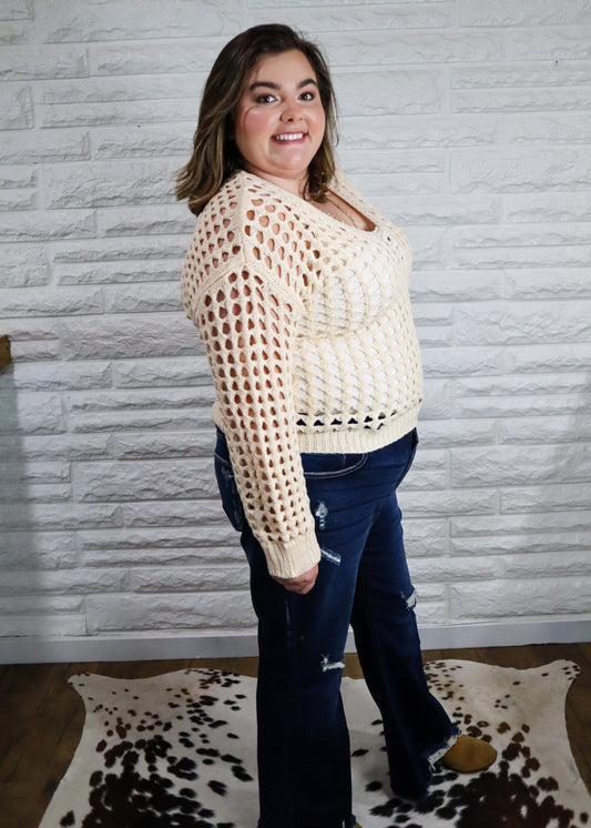 Abby Open Knit Top