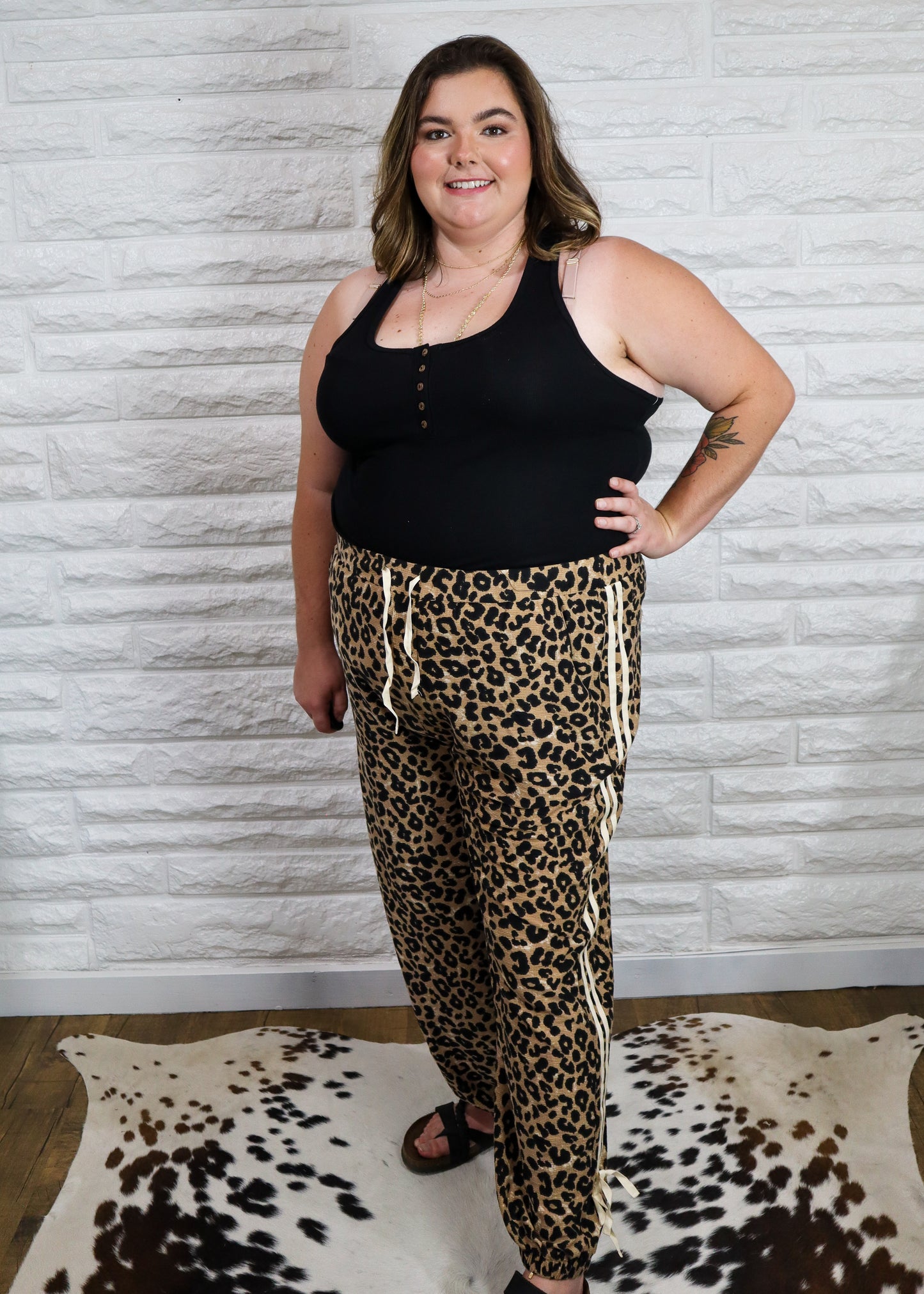 Natalie Ribbed Tank - Black