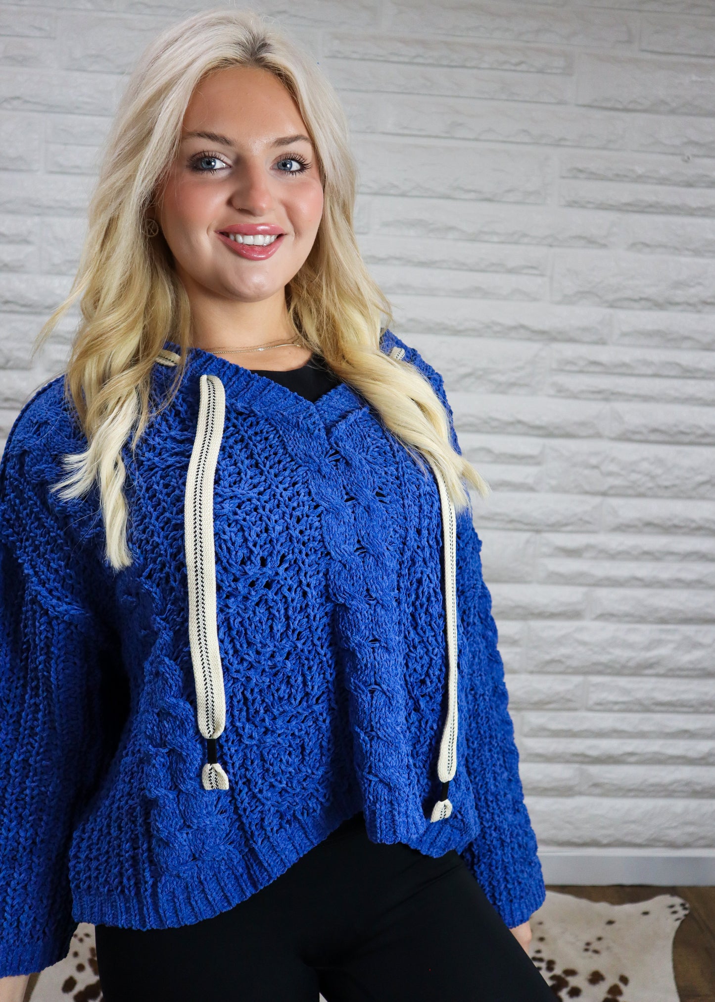 Ledger Chenille Sweater - Blue