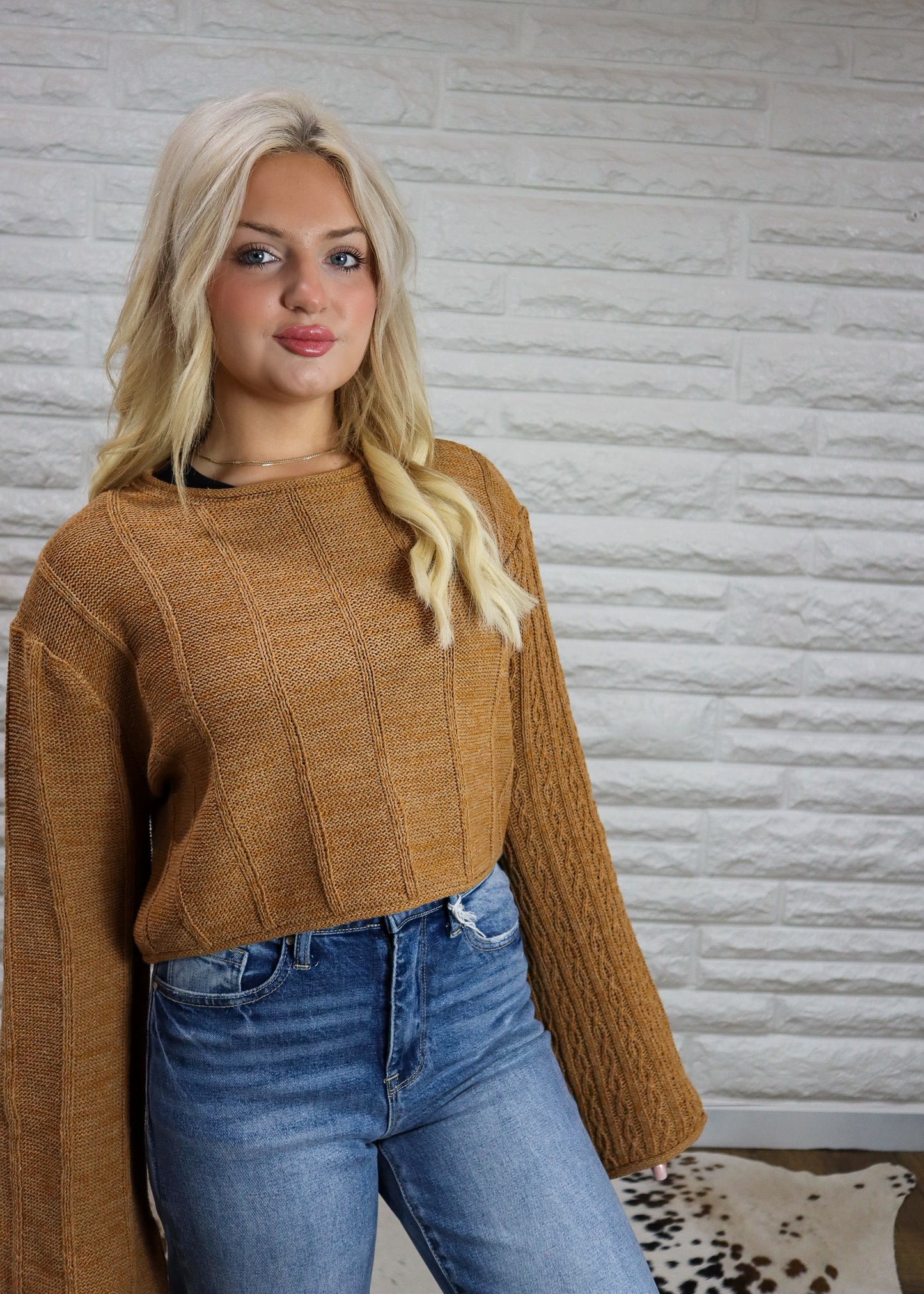 Fall Sentiments Bell Sleeve Sweater