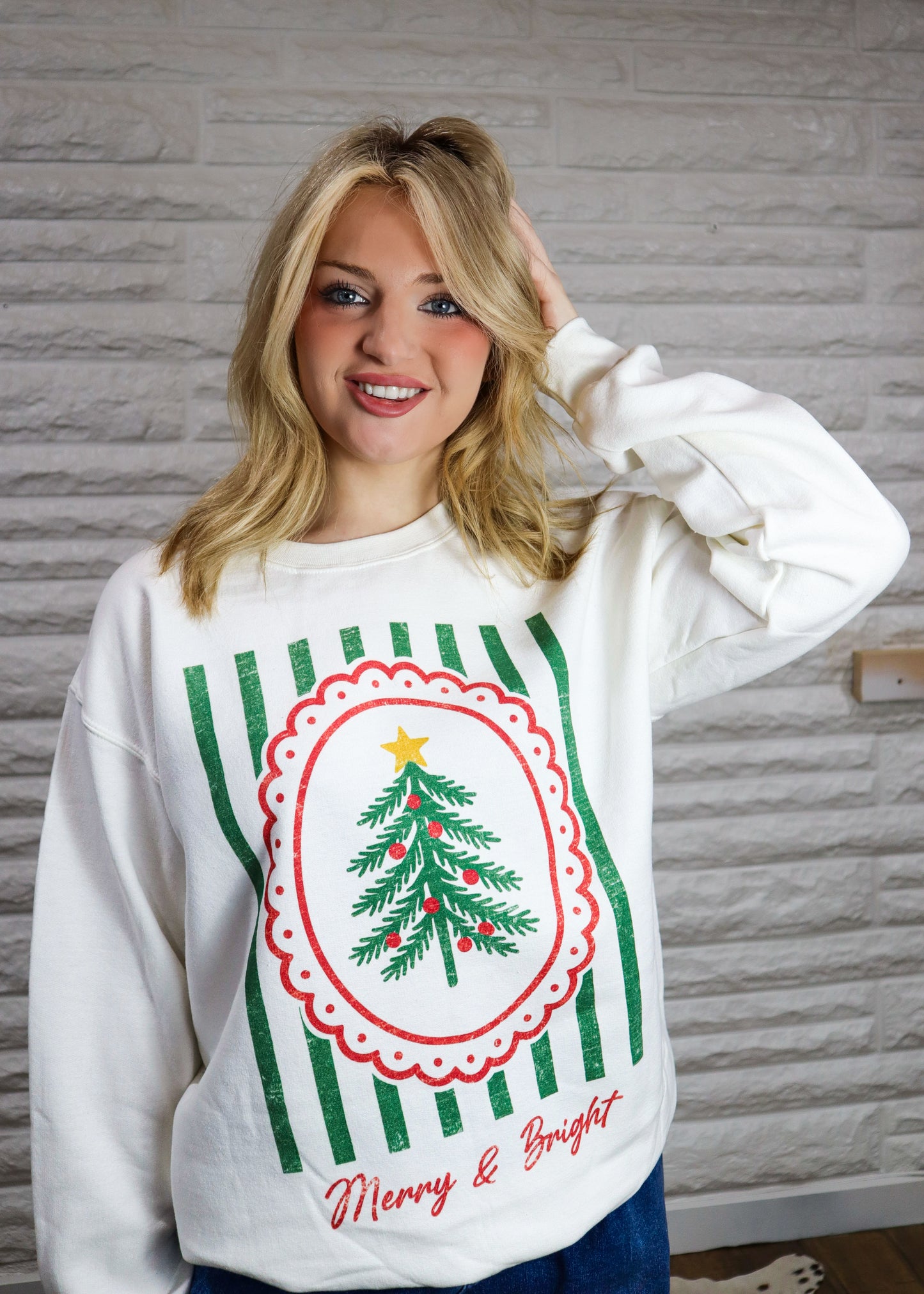 Merry And Bright Graphic Sweatshirt