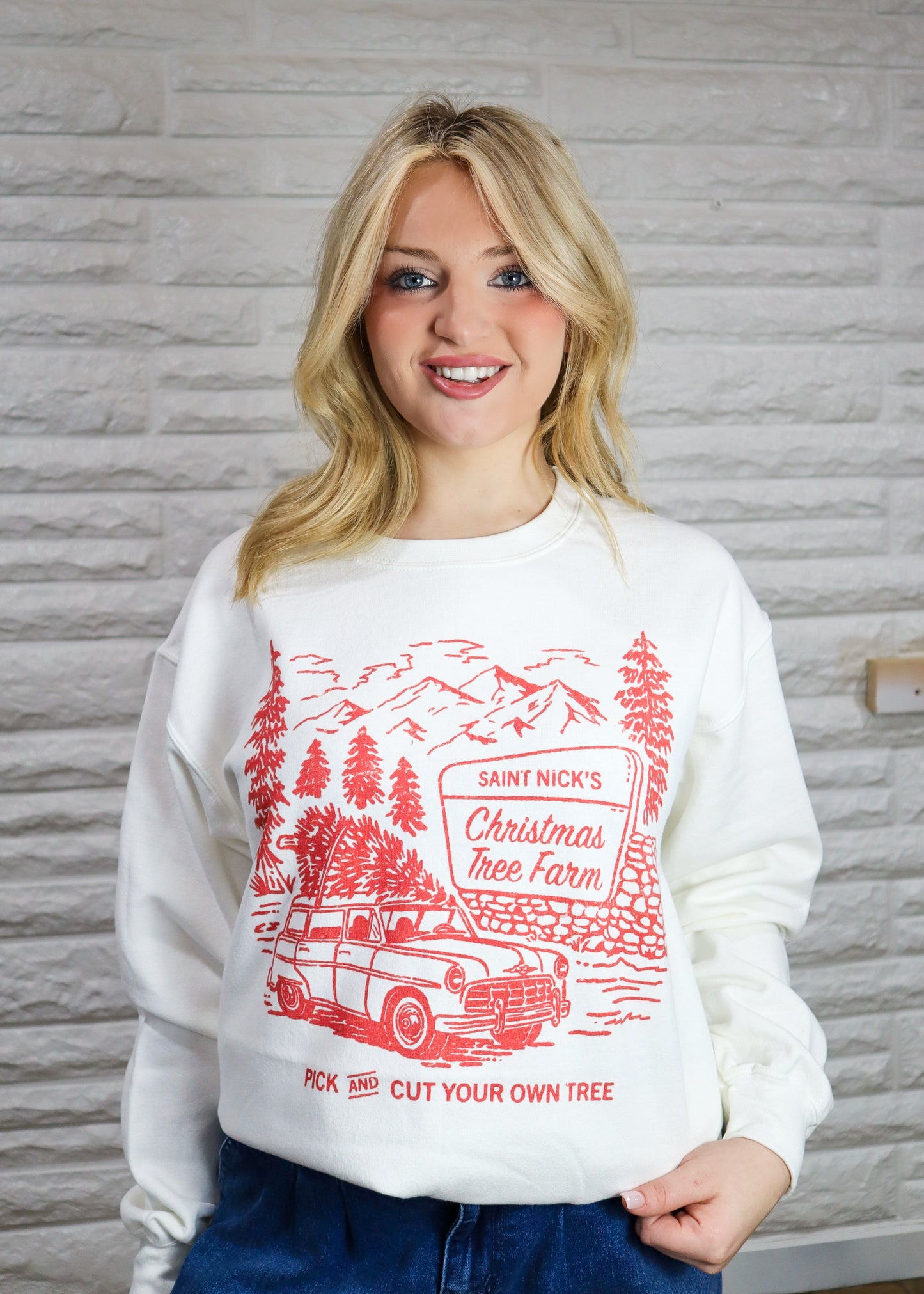 Christmas Tree Farm Oversized Sweatshirt