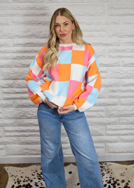 Winter Check Sweater