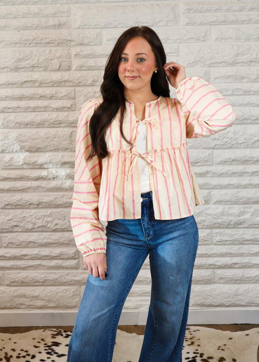 Lover Lover Front Tie Blouse