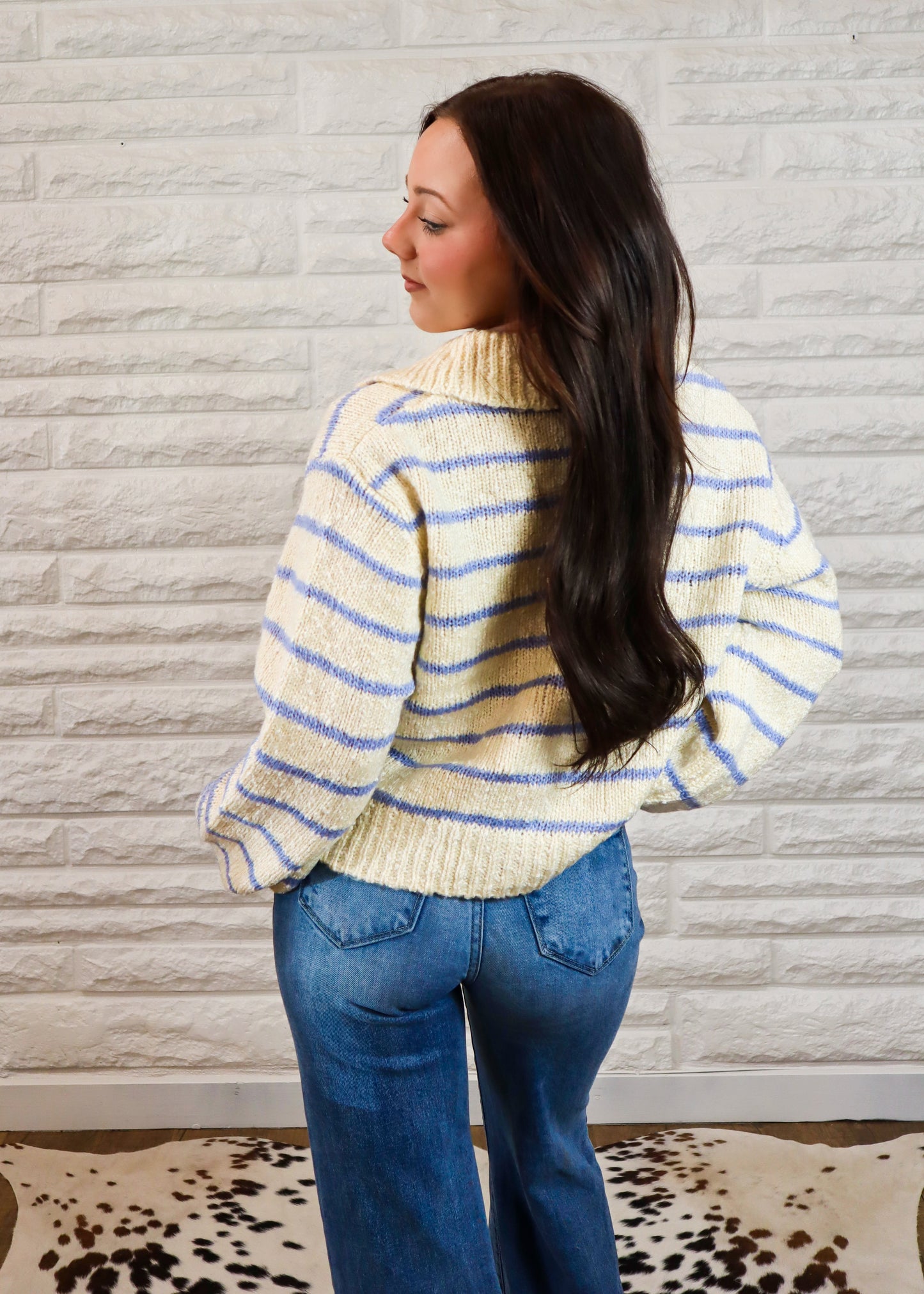 Cold Front Striped Cardigan