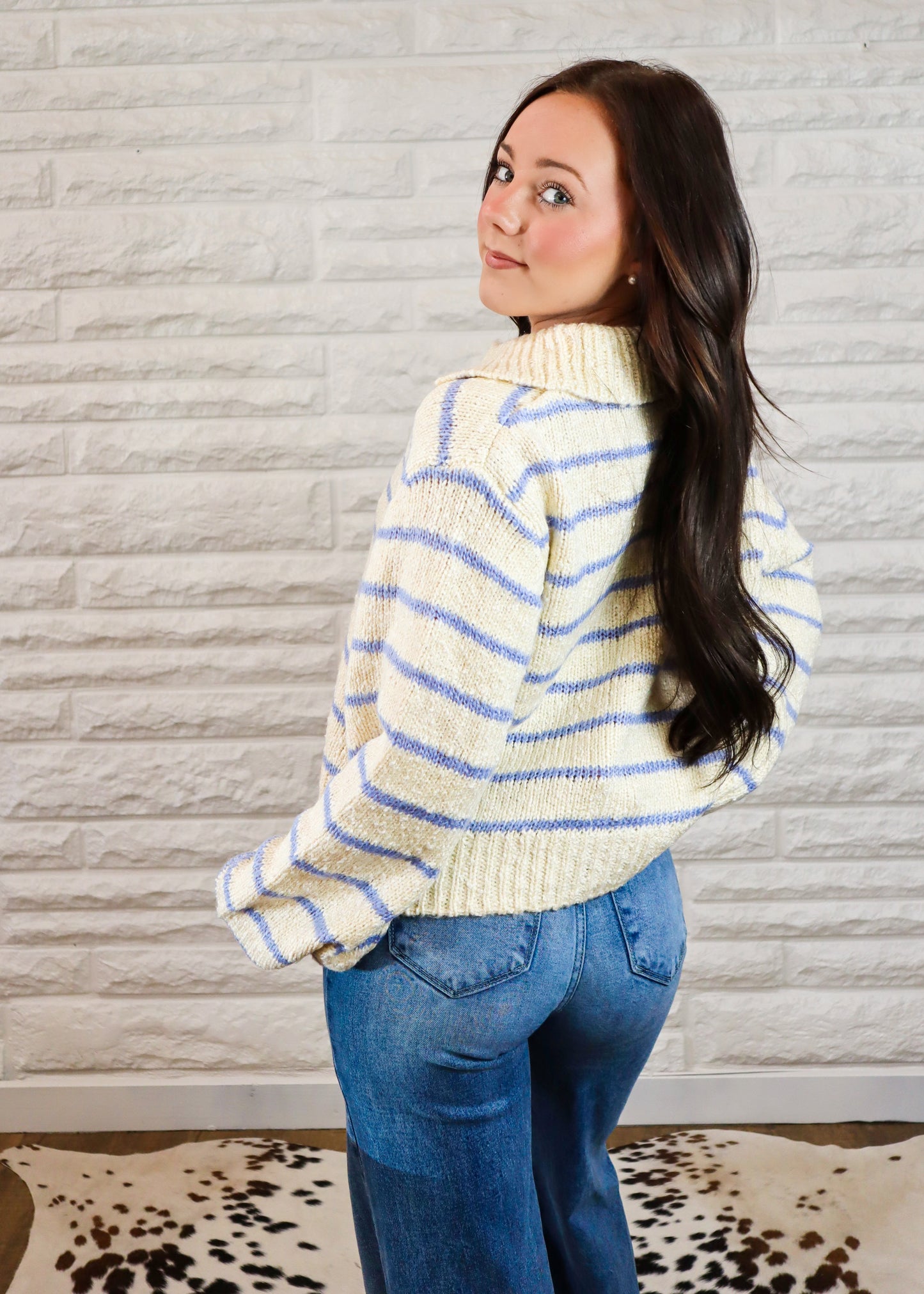 Cold Front Striped Cardigan