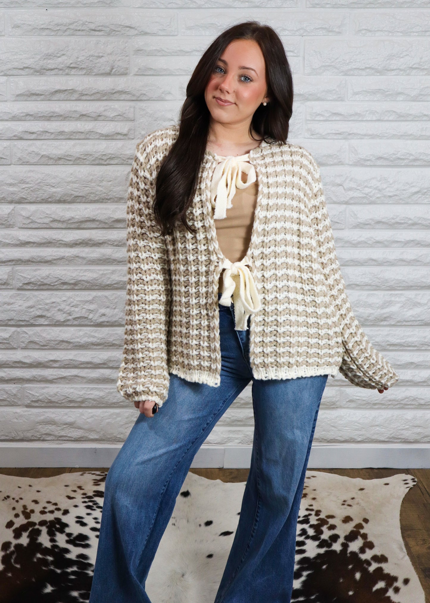 Winter Retreat Tie Front Cardigan
