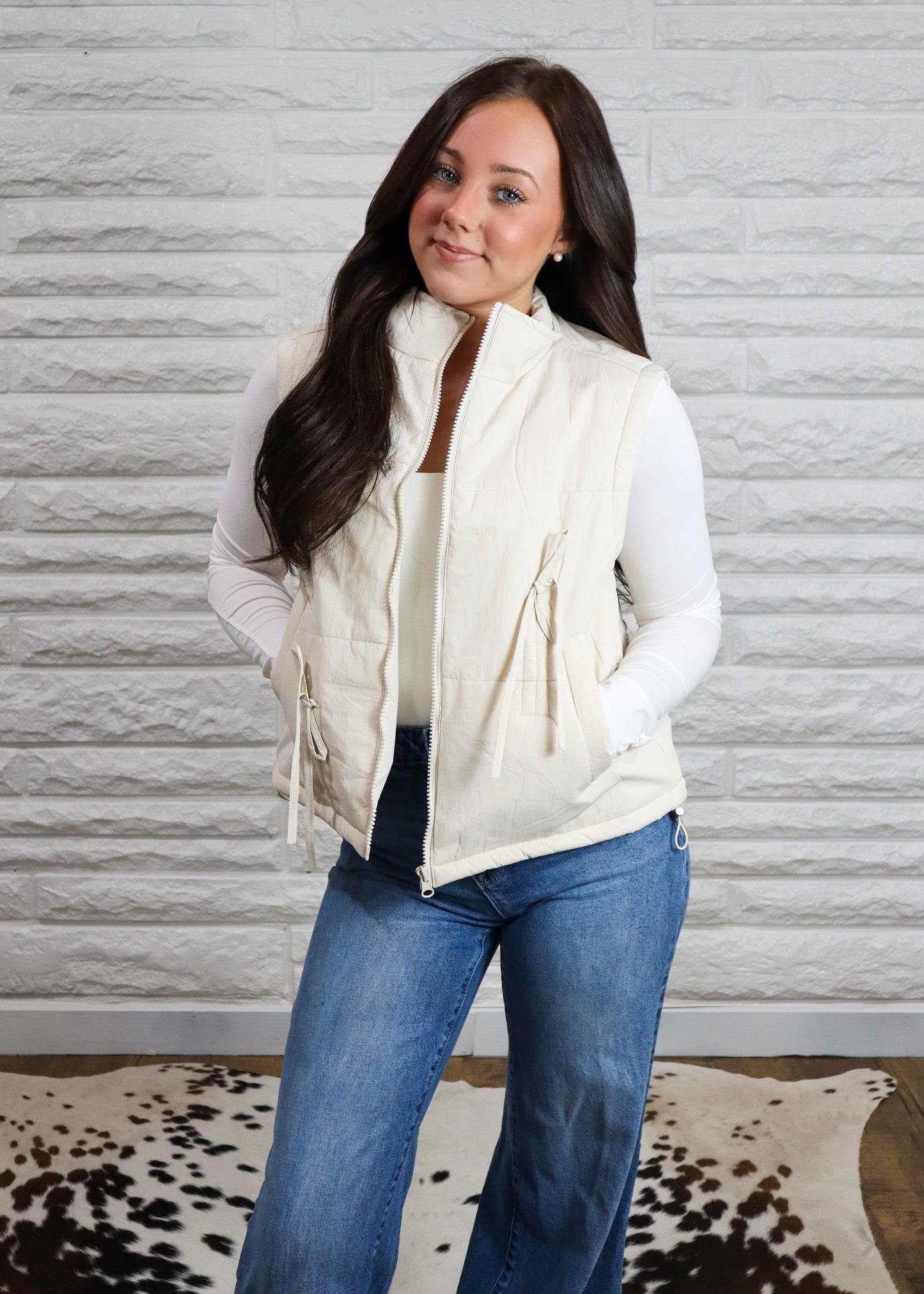 Winter Wander Puffer Vest - Cream