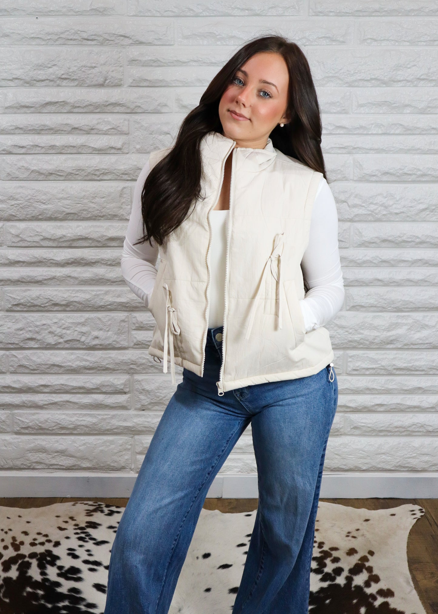 Winter Wander Puffer Vest - Cream