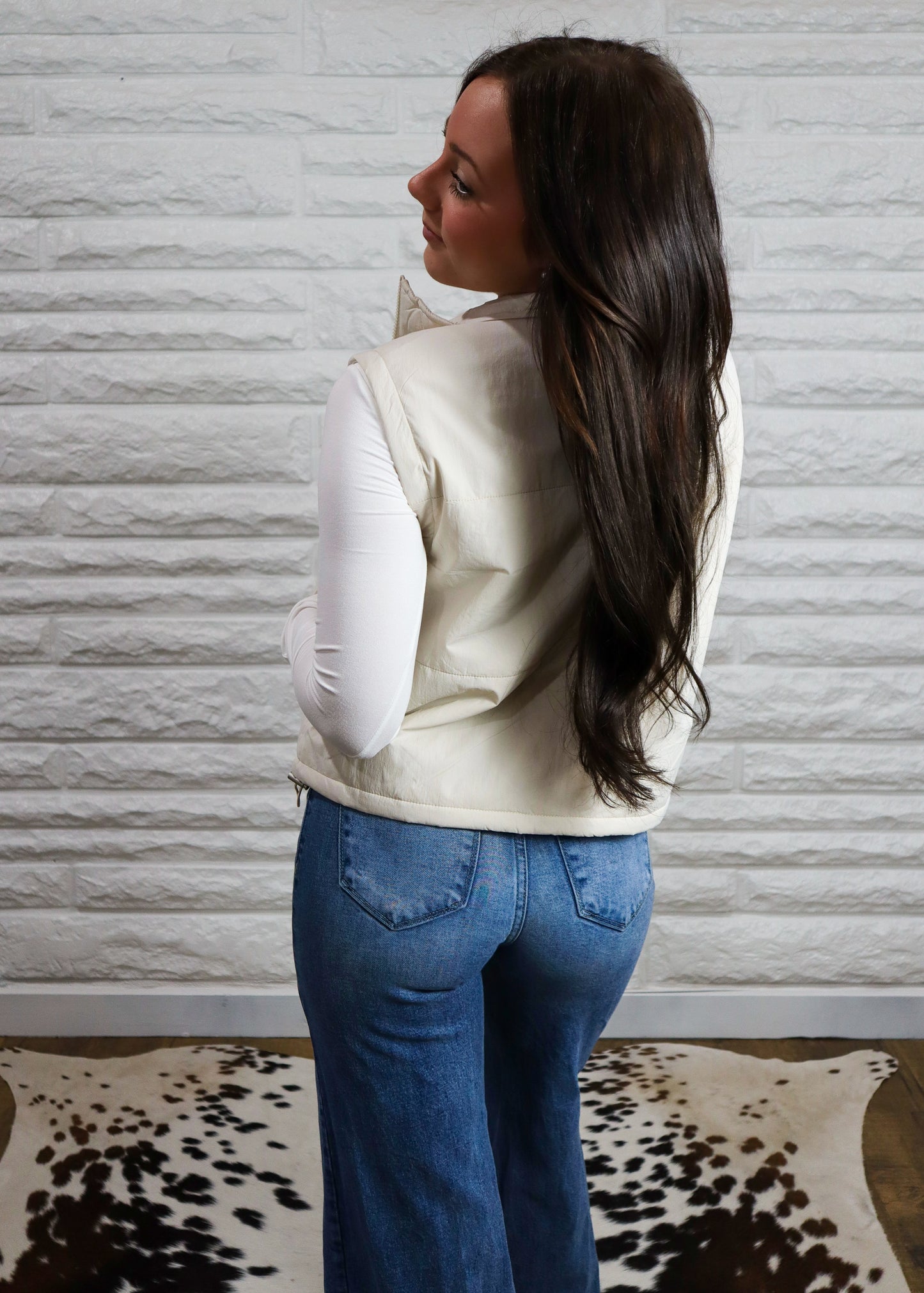 Winter Wander Puffer Vest - Cream