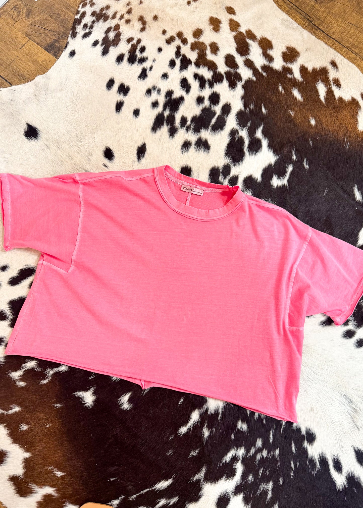 Toni Oversized Box Tee - Pink