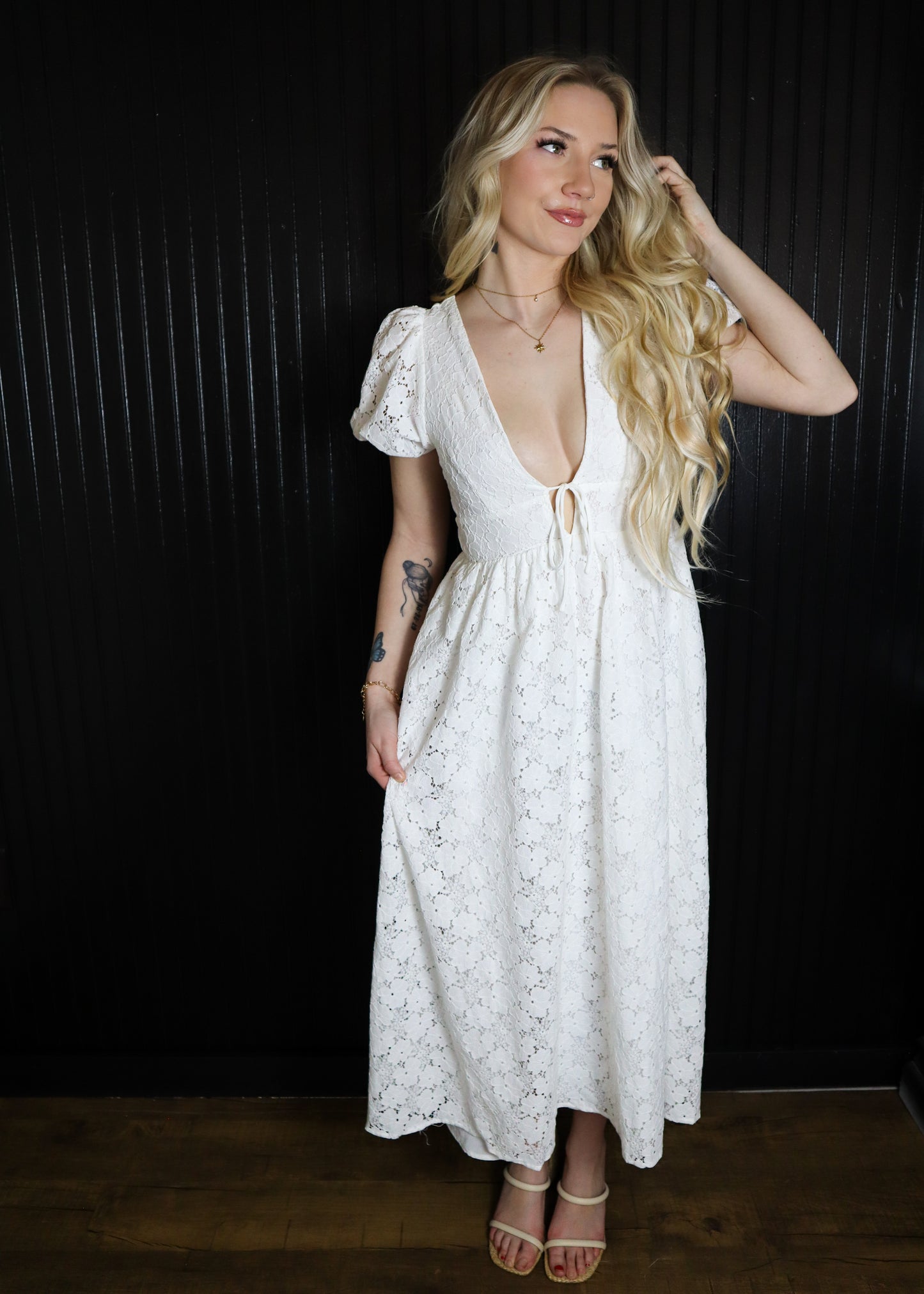 Stevie Lace Midi Dress