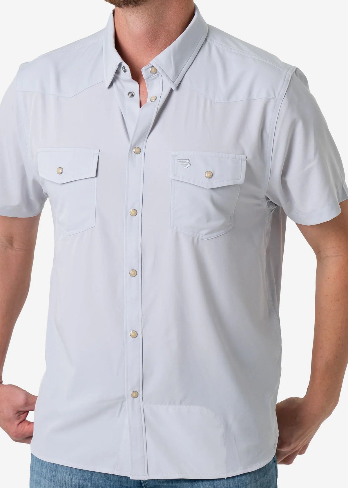 Performance Western Shirt - Light Gray