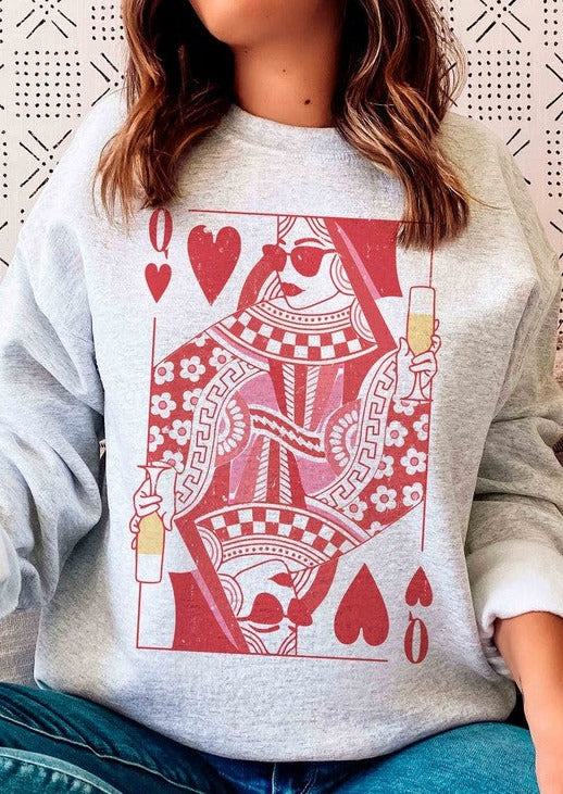 Champagne Queen Of Hearts Sweatshirt