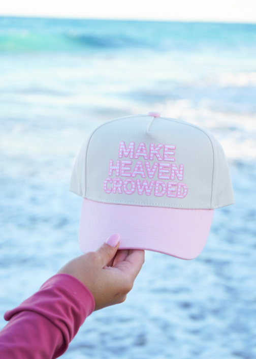 Make Heaven Crowded - Vintage Trucker Hat: Pink