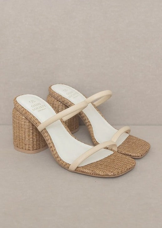 Margaret Raffia Heel Sandals