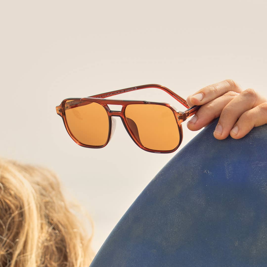 BP19923 - Pedro - Dark Crystal Brown / Brown Polarized Lens