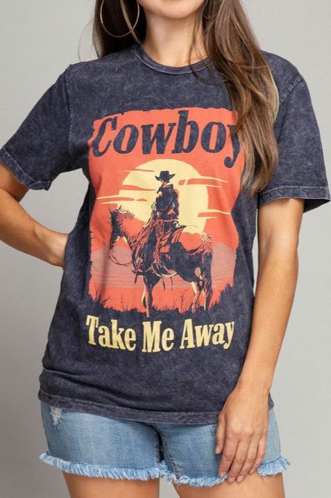 Cowboy Take Me Away Graphic Top