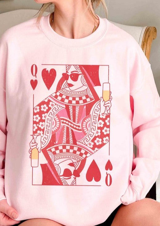 Champagne Queen Of Hearts Sweatshirt