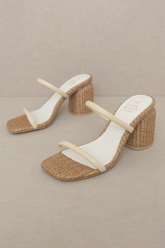 Margaret Raffia Heel Sandals