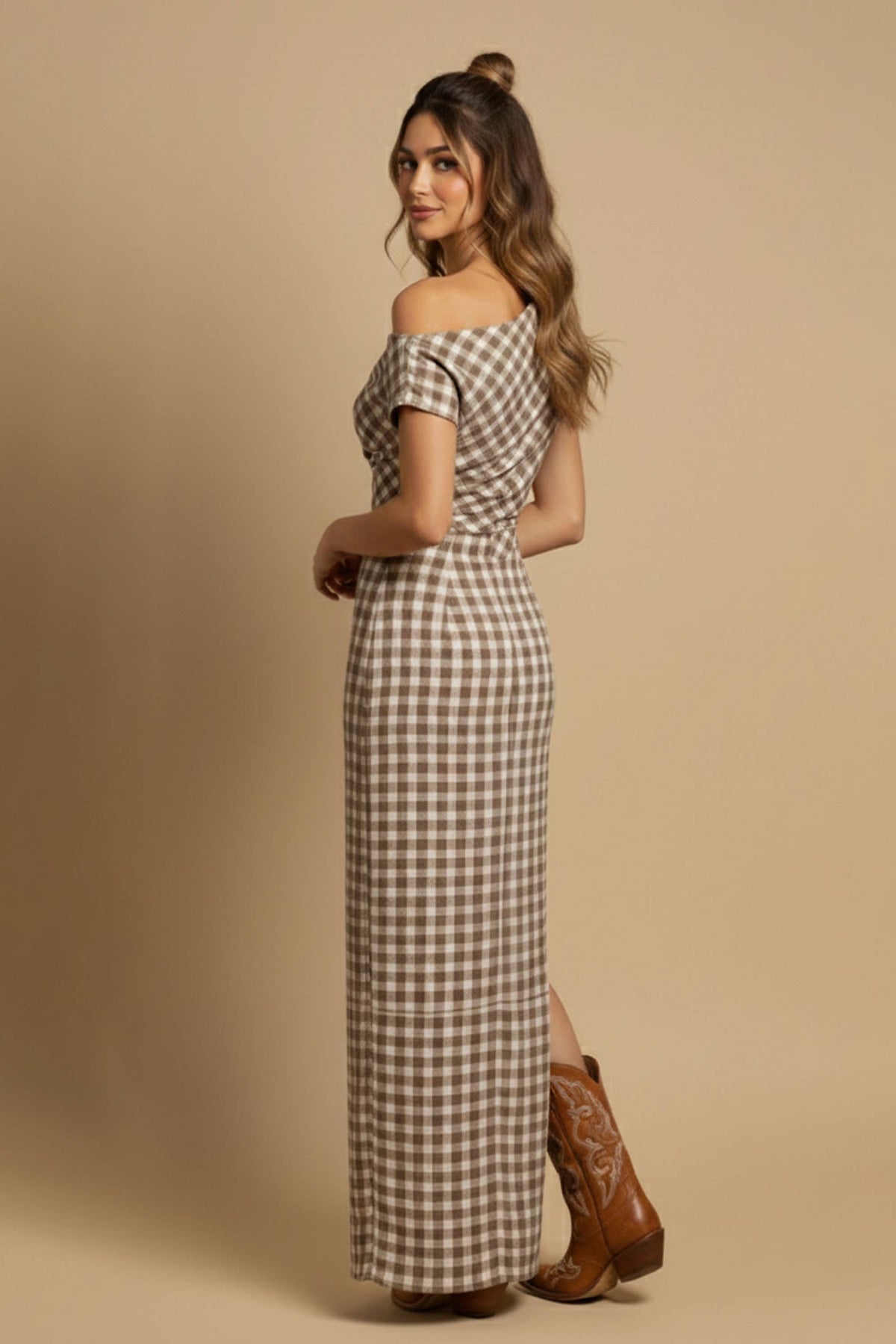 Vivienne Gingham Maxi Dress