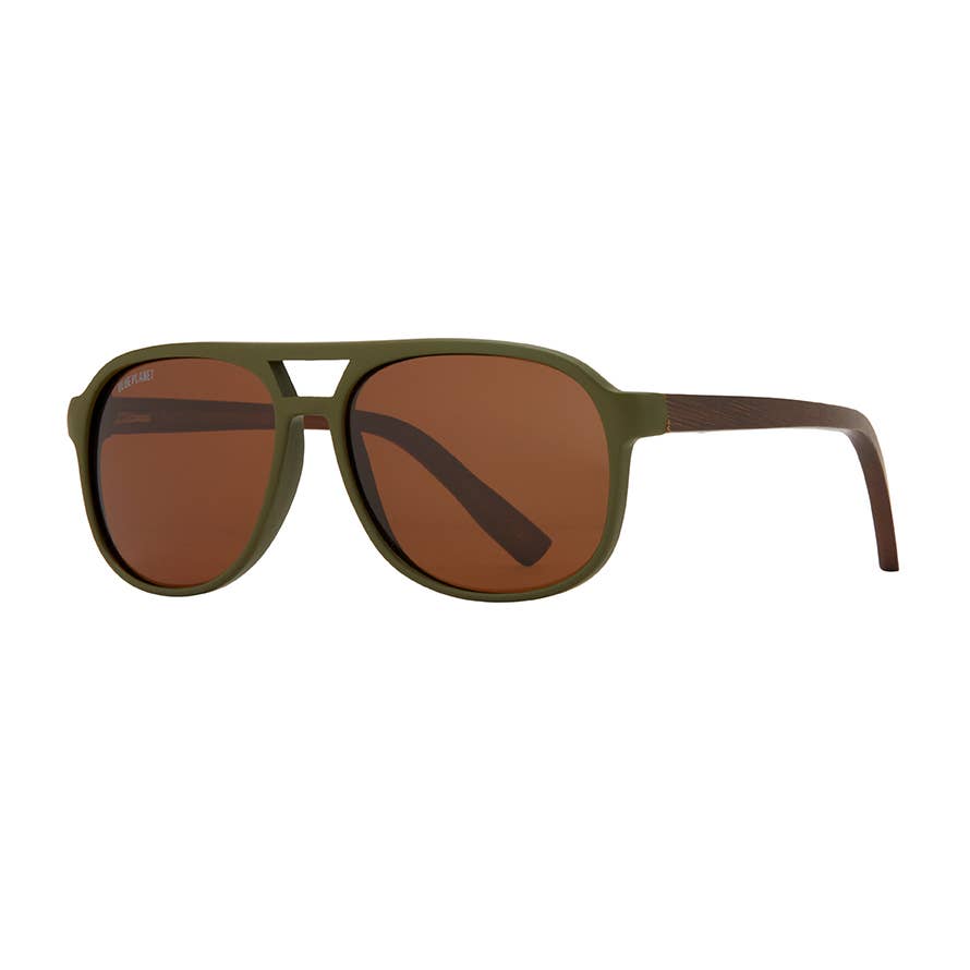 BP10353 - Weston - Matte Olive Green / Brown Bamboo / Brown