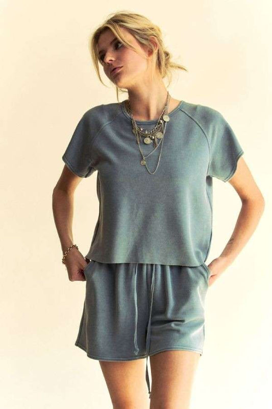 Lex Ash Washed Set - Denim Blue