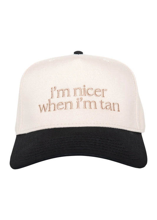 I’m Nicer When I’m Tan Two-Toned Vintage Trucker Hat